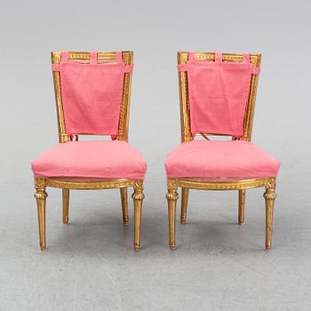 A pair of Gustavian chairs, second half of the 18th Century.