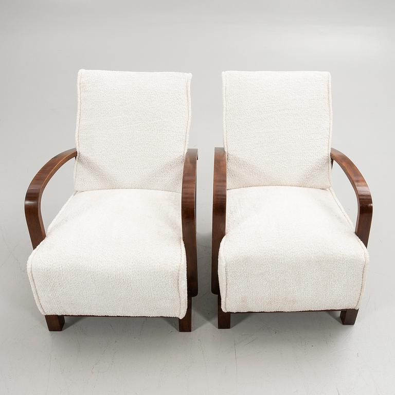 Armchairs, a pair, Art Deco style, 20th century.