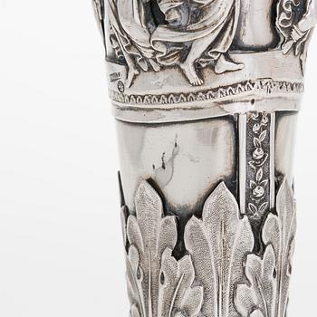 A silver cup, maker's mark of Peter Muller, St. Petersburg 1829. Empire.