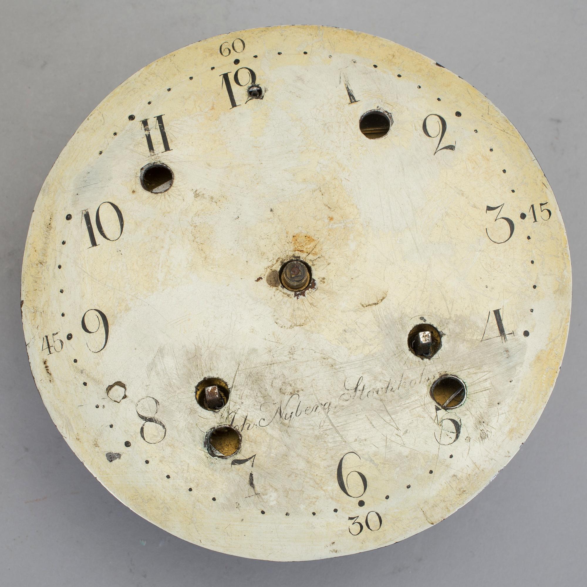 URVERK, 2 st, varav ett signerat Johan Nyberg, Stockholm (verksam 1787-1801).