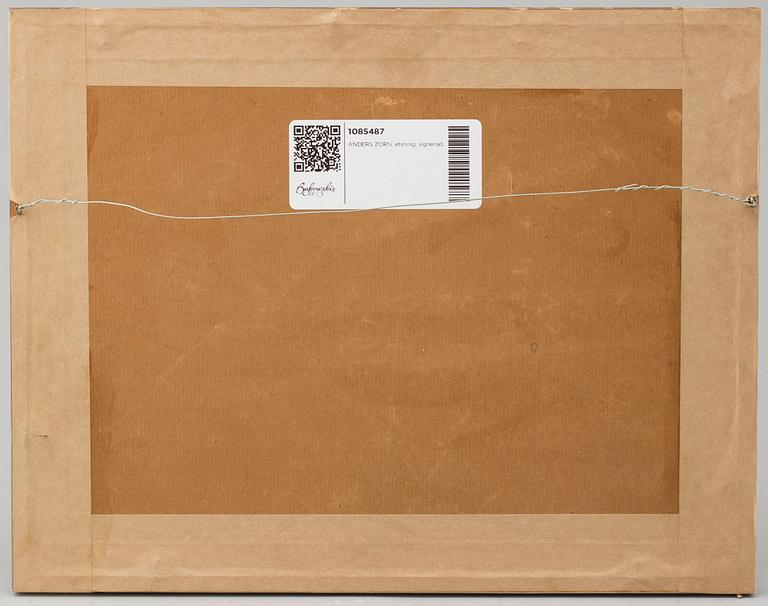 ANDERS ZORN, etching, signed.