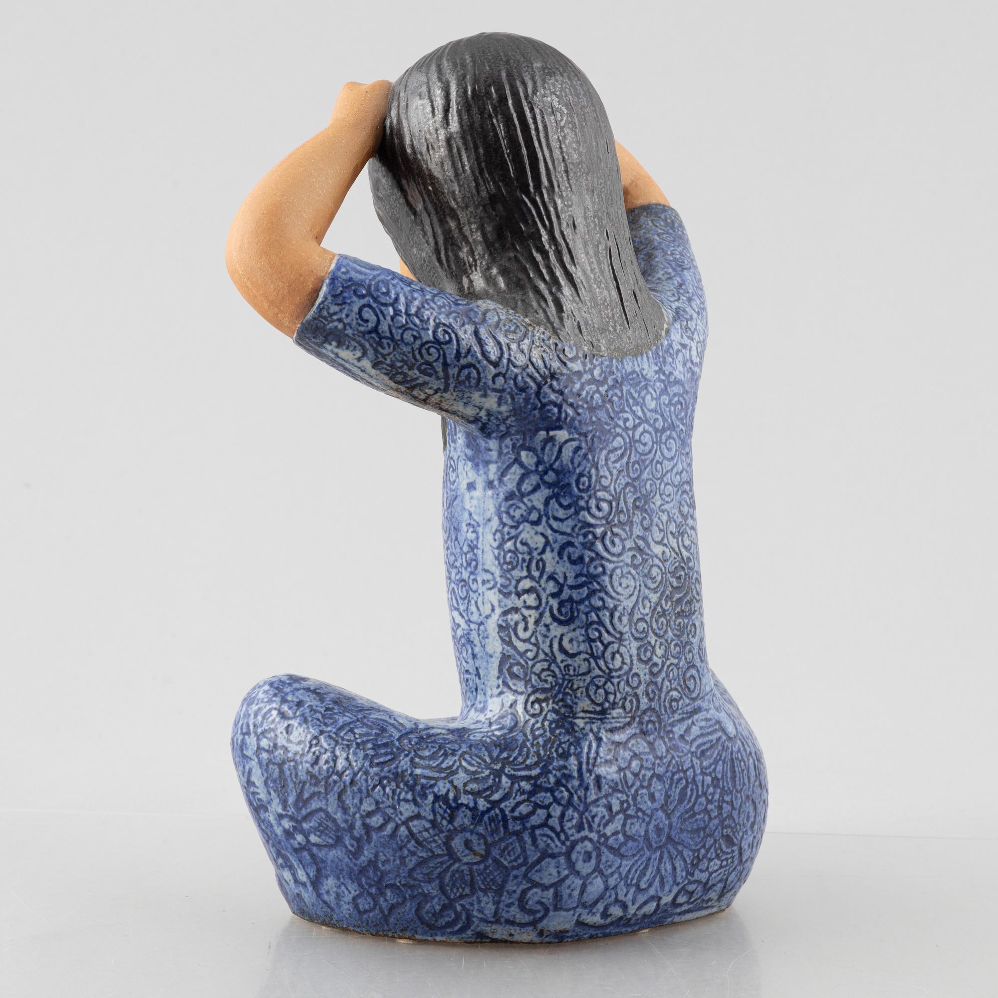 Lisa Larson, skulptur, stengods, "Thailändska", Gustavsberg,.