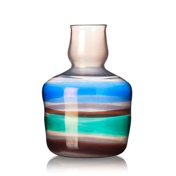 34. Carlo Scarpa, a rare "A fili e a fasce" glass vase, model no. 4561, Venini, Murano, Italy, ca 1942.