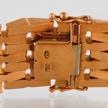 ARMBAND, 18K guld, Vicenza, Italien. Vikt 58,9 gram.