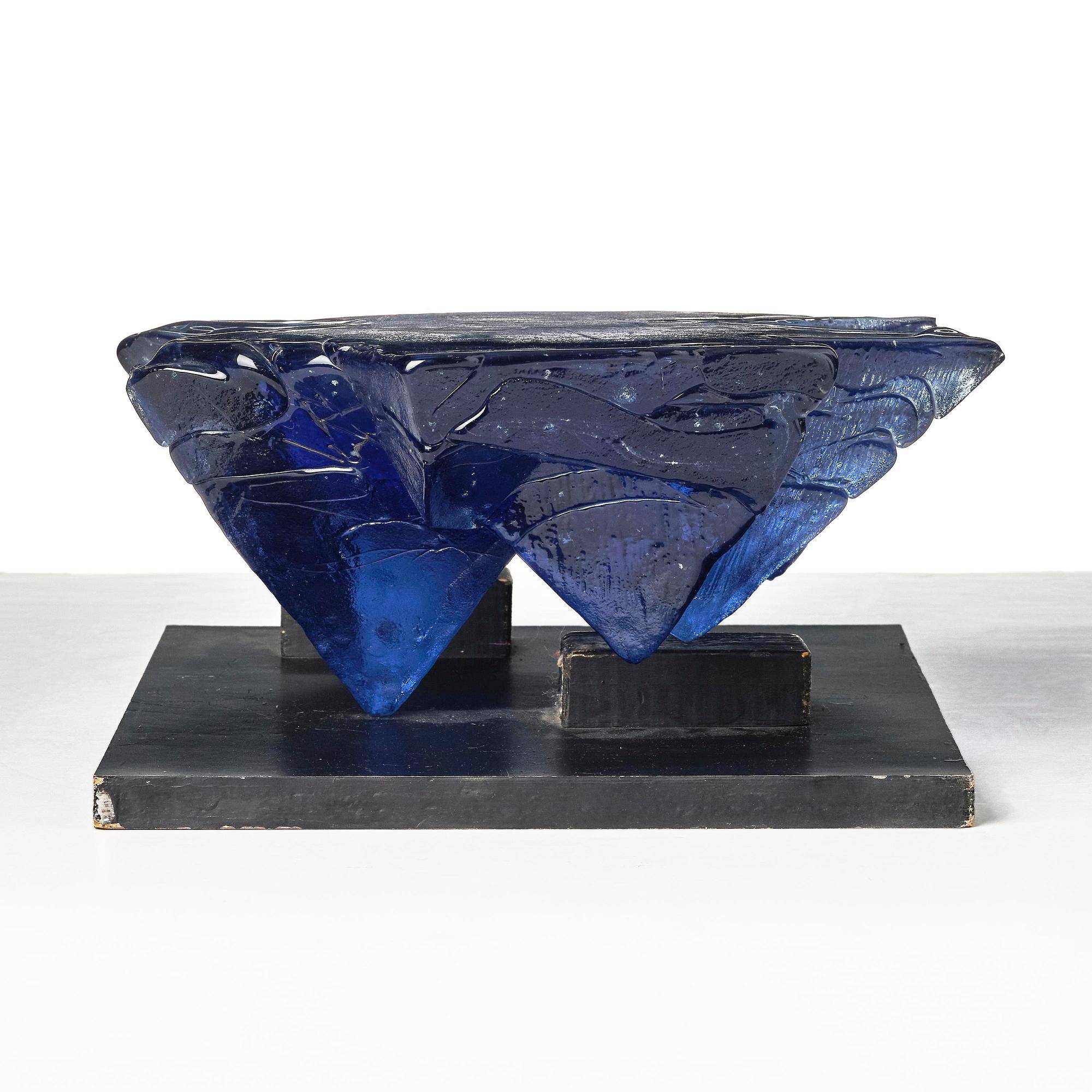 Edvin Öhrström, "Isig prisma", a cast glass sculpture, Lindshammar Glassworks.