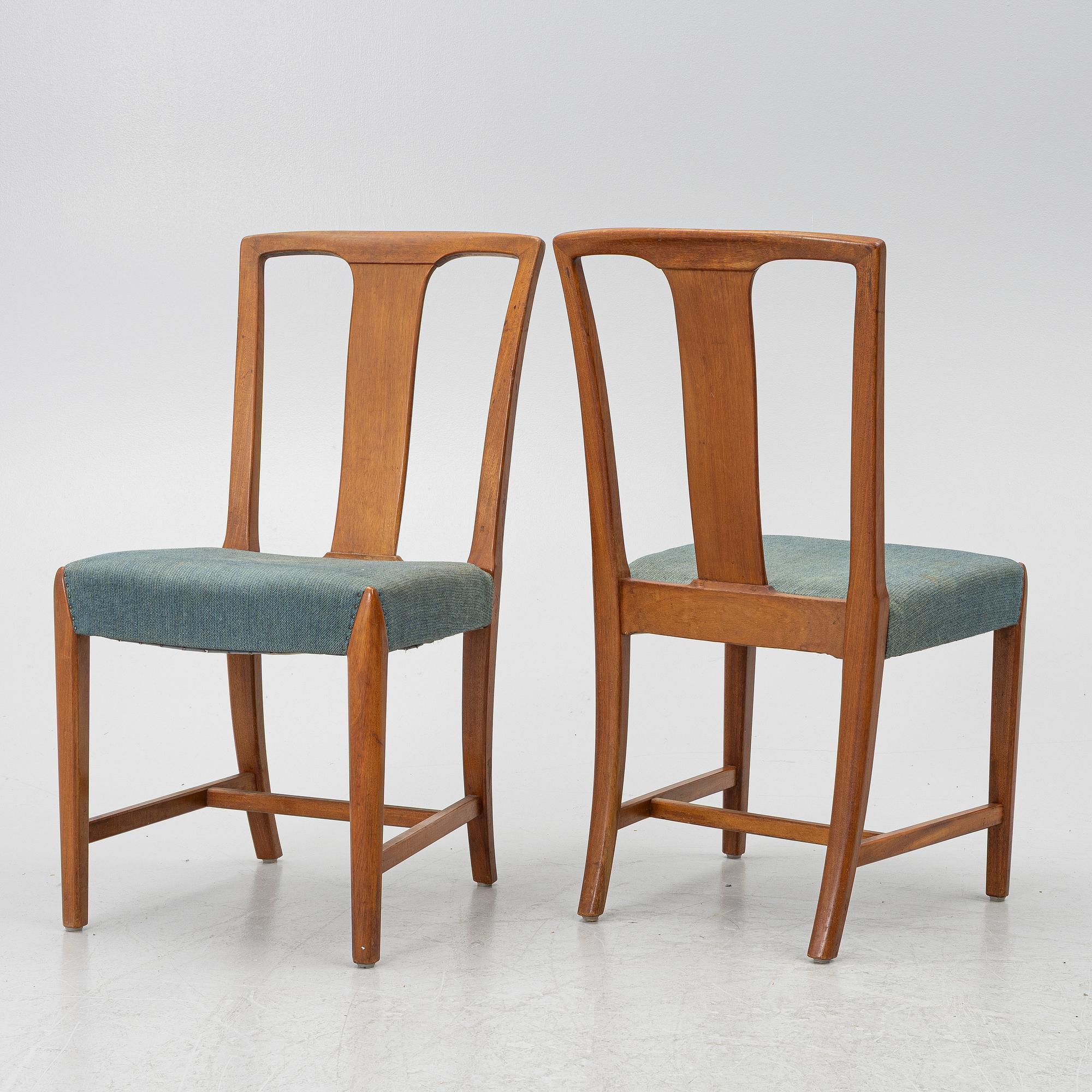 Runar Engblom, four chairs, for the Stockholm Handicraft Association, 1940s-50s.