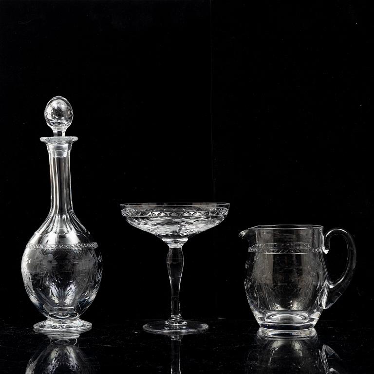 Fritz Kallenberg, a 70-piece glass service, "Mac Guirlang", Kosta, Sweden.