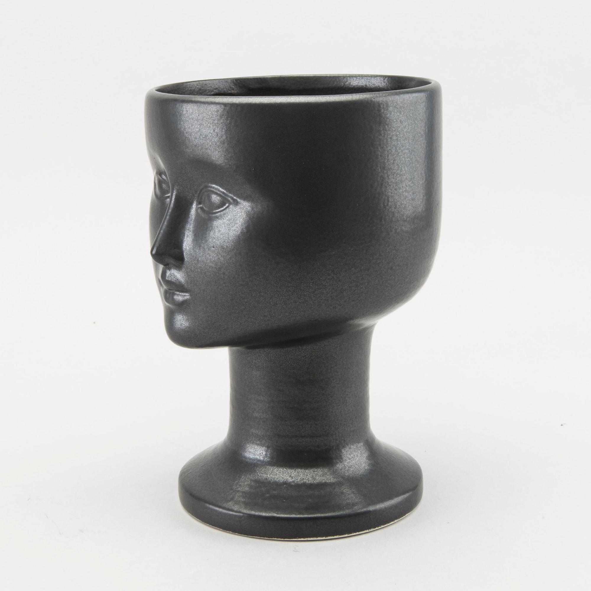 A Lisa Larson stoneware flower pot.