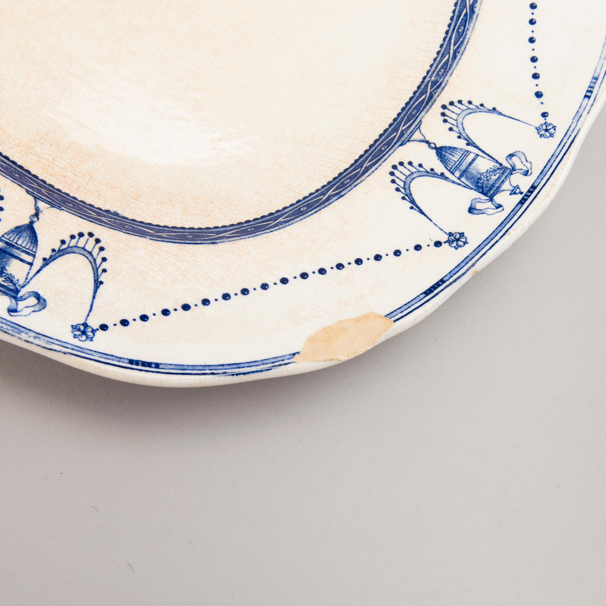 MATSERVIS, 70 delar, flintgods, "Deva", Minton, England 1800-talets slut.