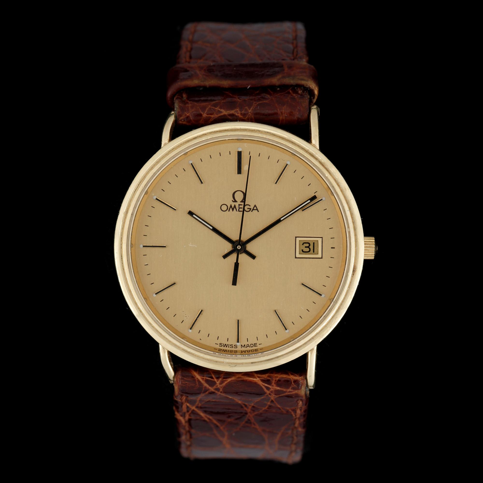 ARMBANDSUR, herr, 18k guld, Omega.