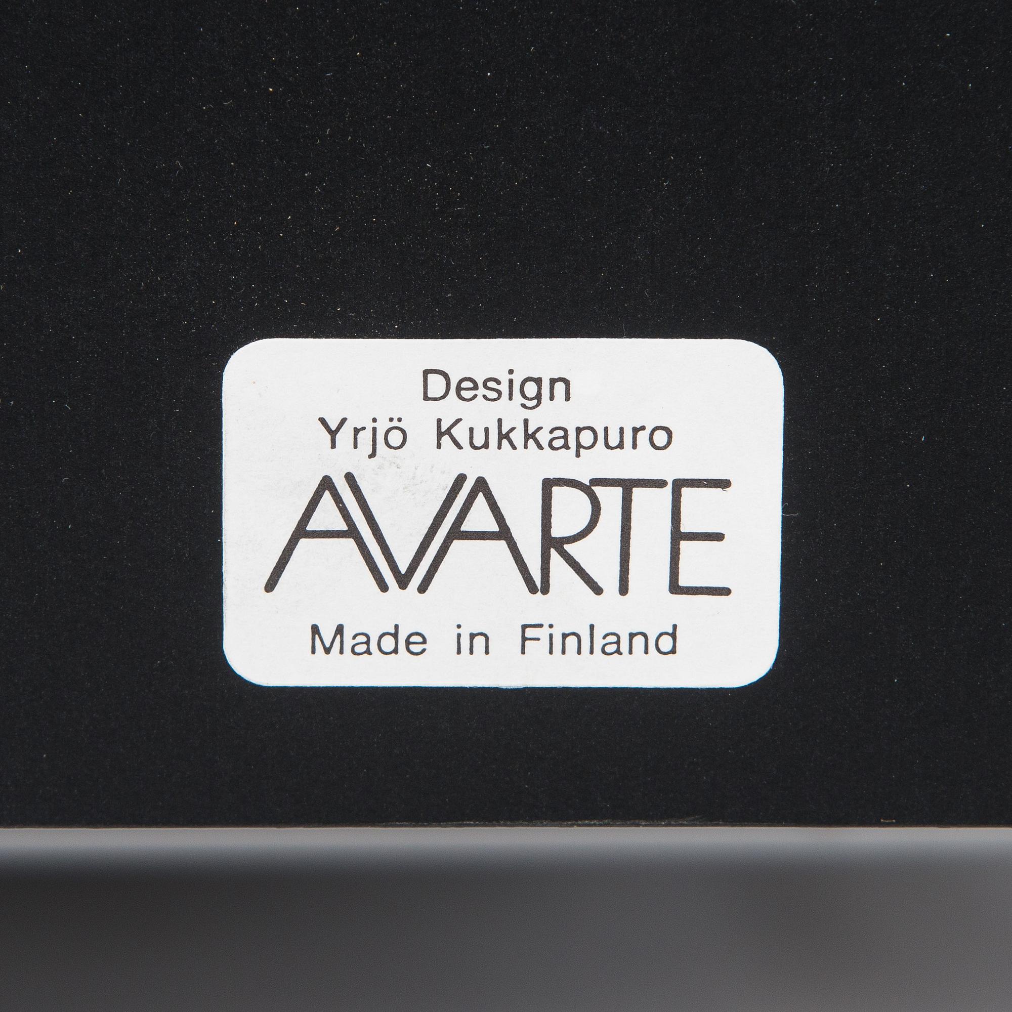 Yrjö Kukkapuro, Karmstol, "Experiment", Avarte, 1980-tal.