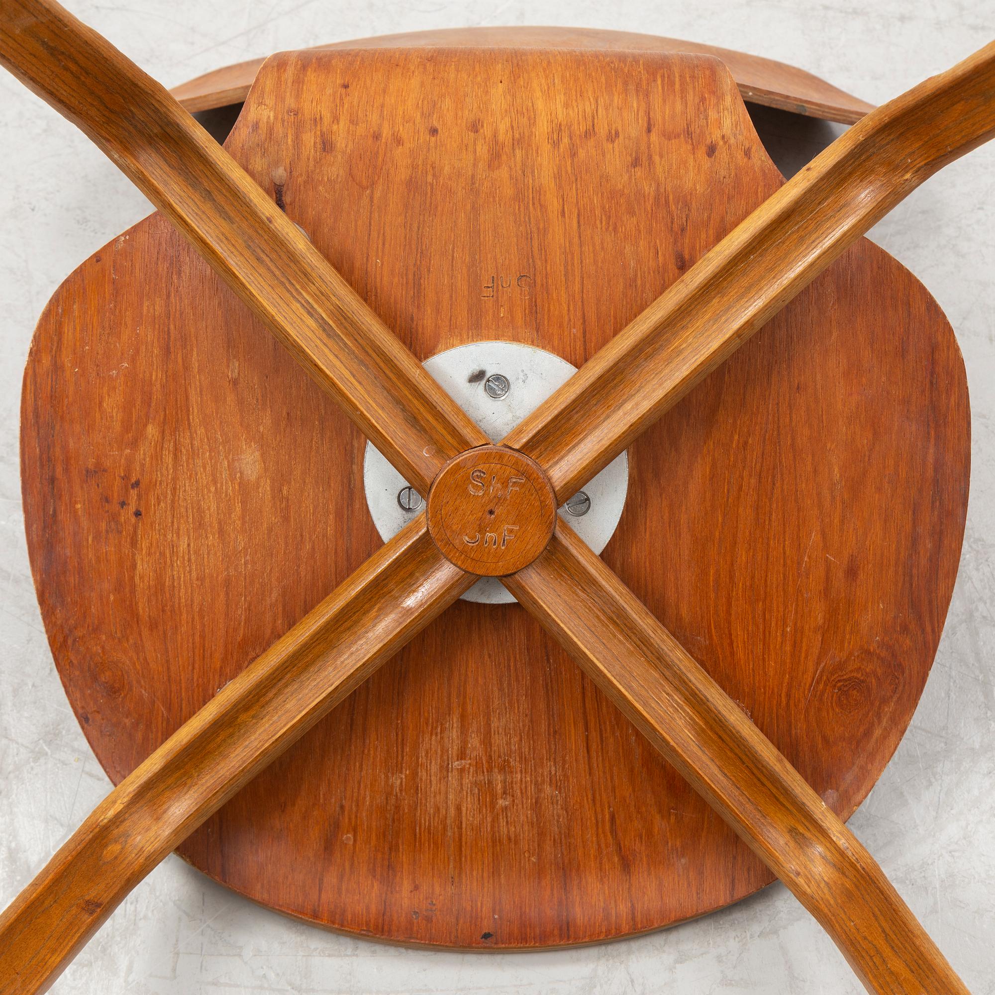 Arne Jacobsen, stolar, 6 st, "Grand Prix", Fritz Hansen, Danmark, 1950-tal.