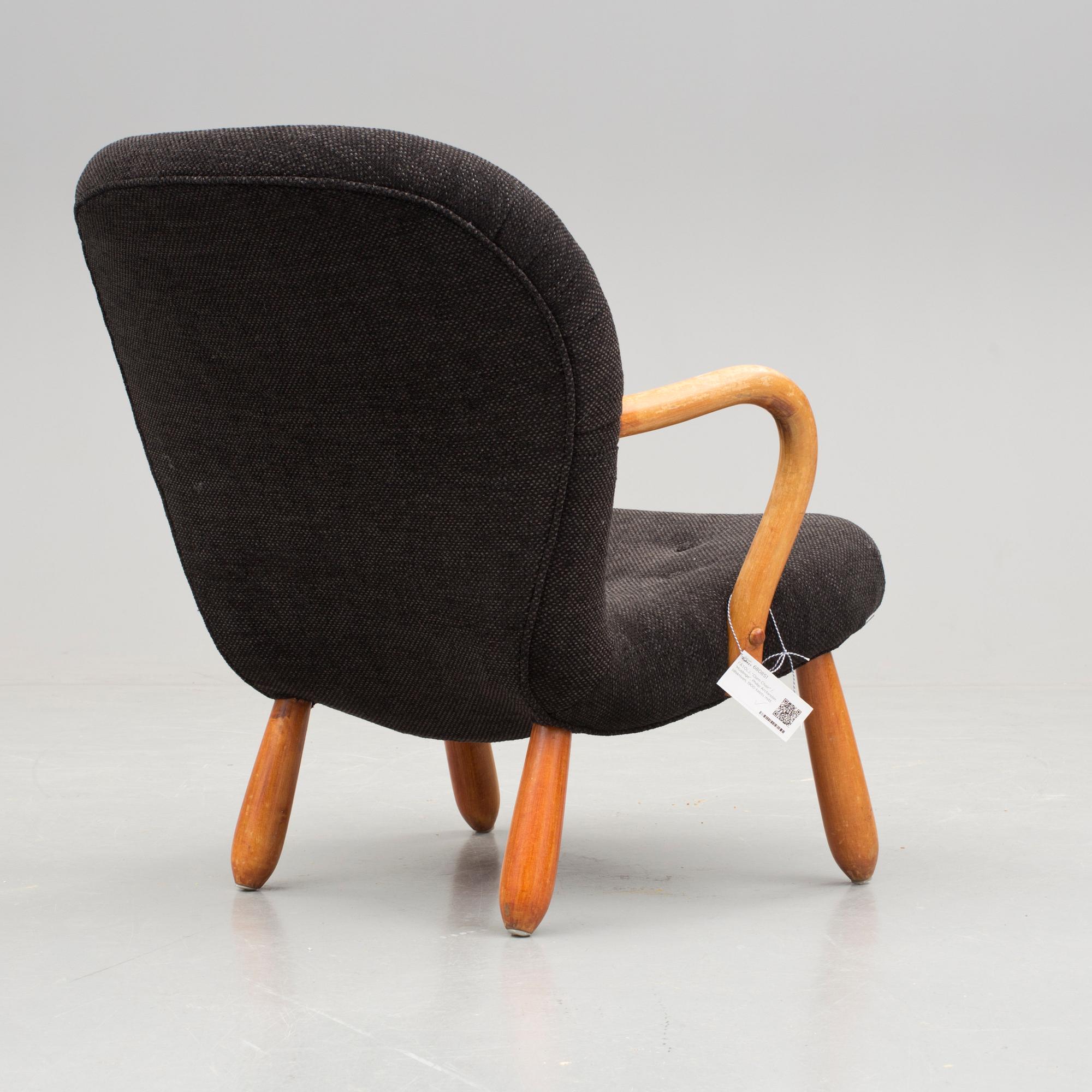 FÅTÖLJ, "Clam Chair" / "Muslinge", Philip Arctander, tillskriven, 1900-talets mitt.