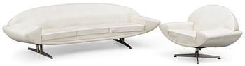 22. A Johannes Andersen sofa and easy chair, 'Capri', Trensum, Sweden 1960's.
