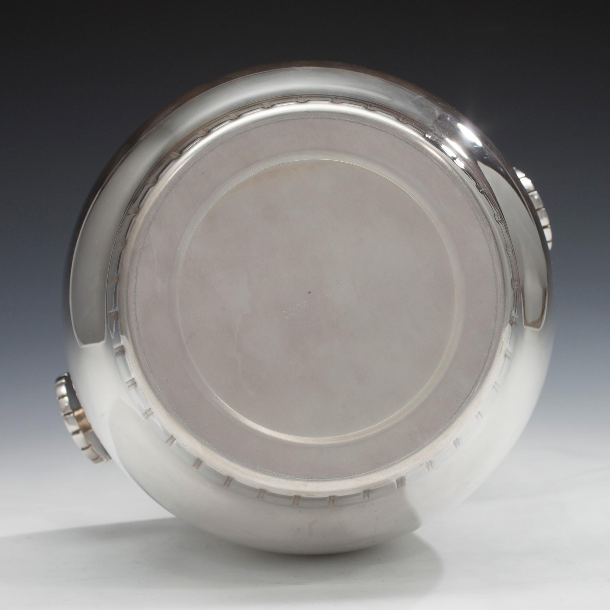 CHAMPAGNEKYLARE, nysilver, och FAT, silver, Sigvard Bernadotte, Georg Jensen, Danmark.