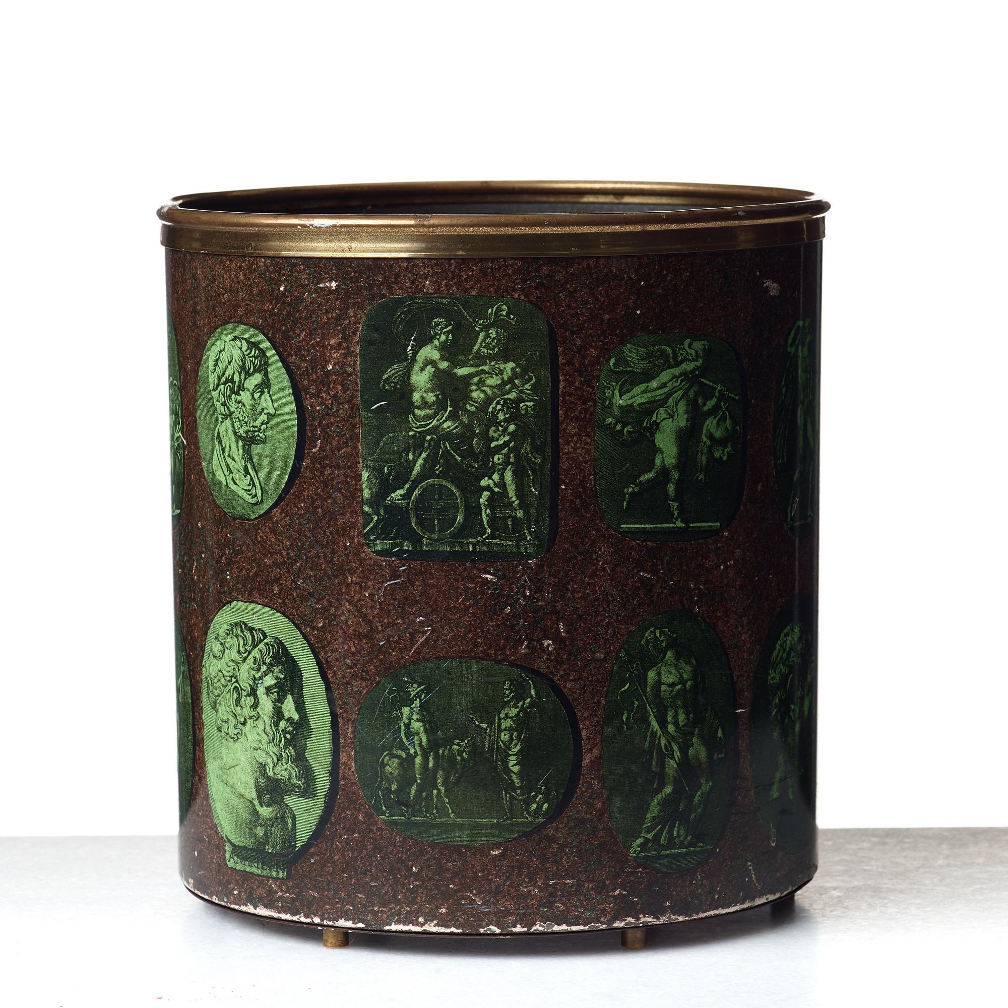 Piero Fornasetti, a "Cammei" paper basket, Milano Italy.