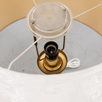 A pair of Danish brass table lamps, later part of the 20th century.