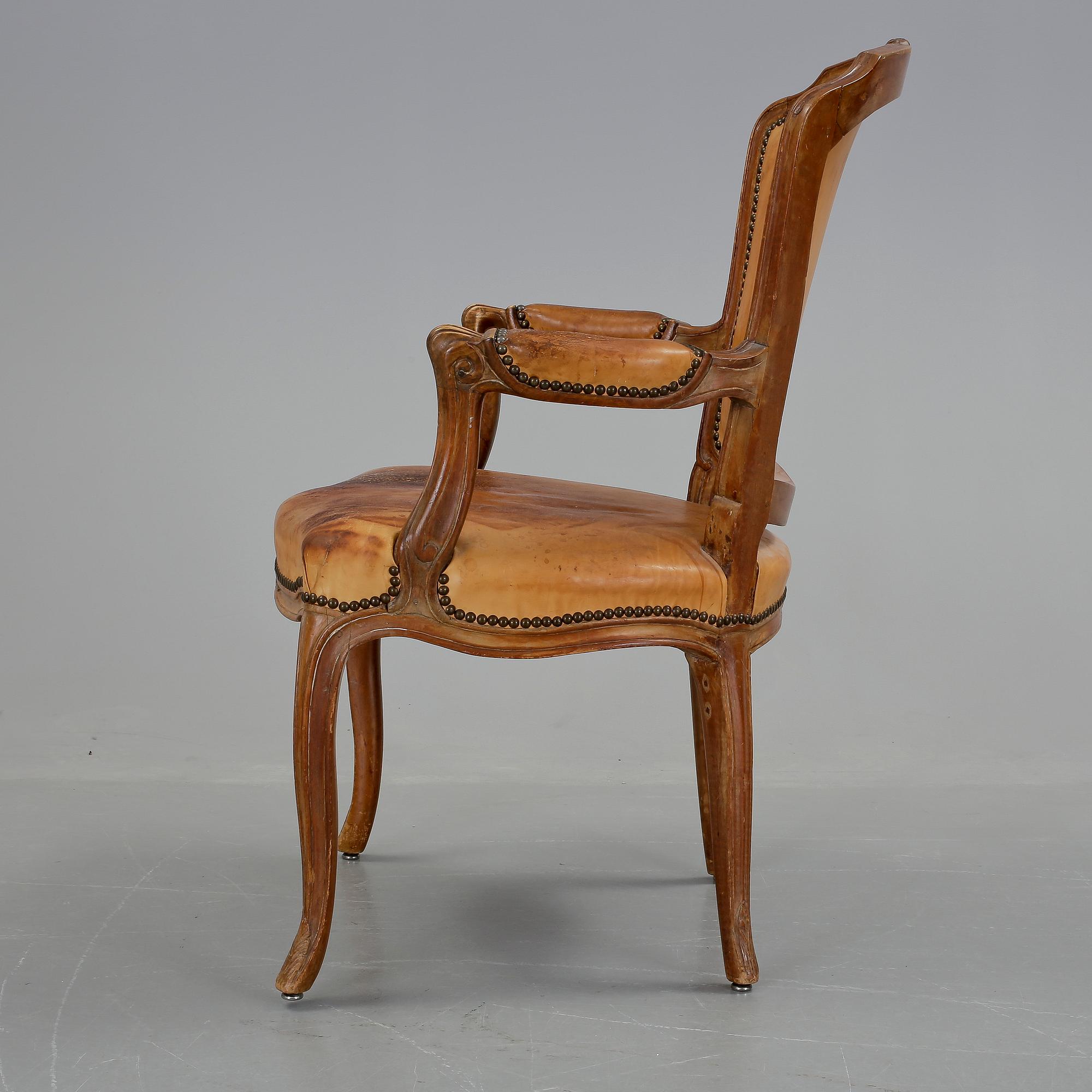 KARMSTOL, rokoko, troligen Frankrike, 1700-talets andra hälft.