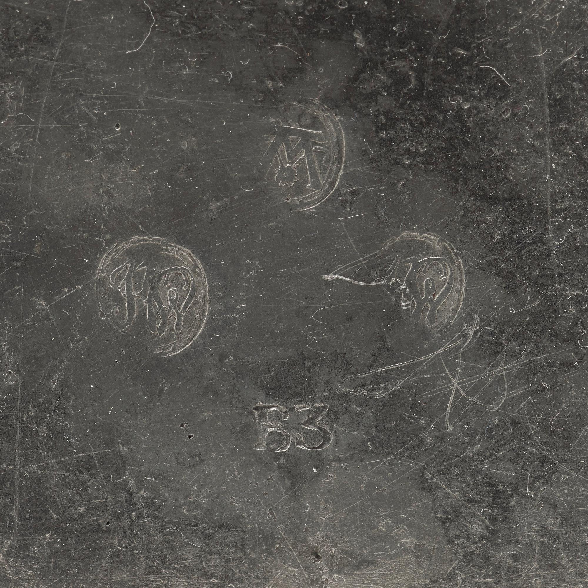 BRÄNNVINSPLUNTOR, två stycken, av Hans Wicksten (en märkt 1808), mästare i Västerås 1782-1810/14.