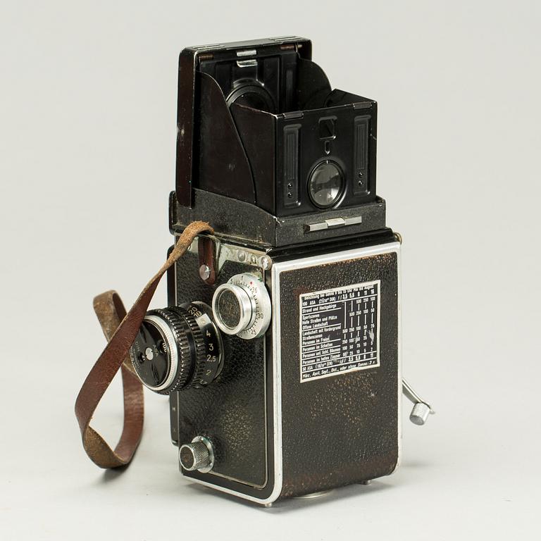 KAMERA, Rolleiflex, Franke & Heidecke, Braunschweig, 1900-talets mitt.