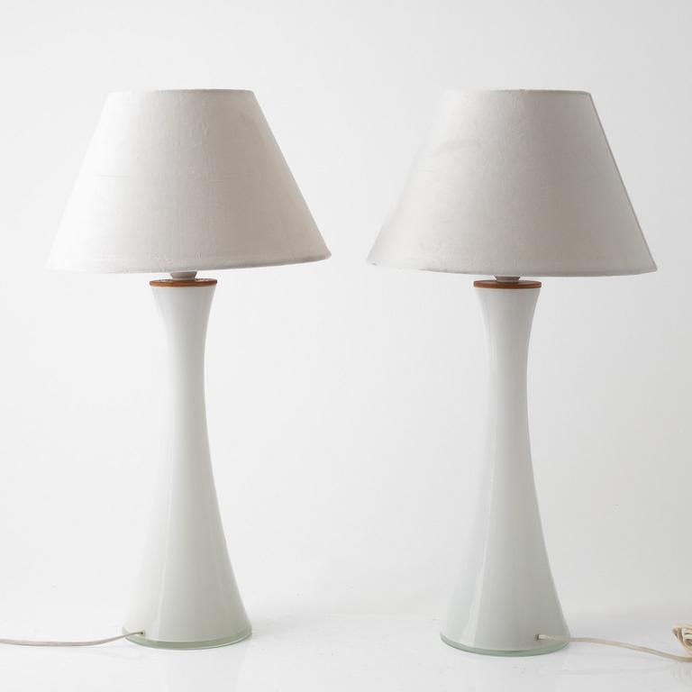 Berndt Nordstedt, table lamps, a pair, "B-015", Bergboms, 1970s.