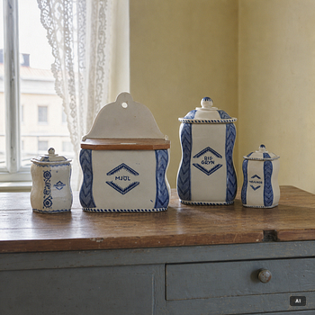 Wilhelm Kåge, 30 ceramic spice jars, Gustavsberg, Sweden, 1917 an onwards.