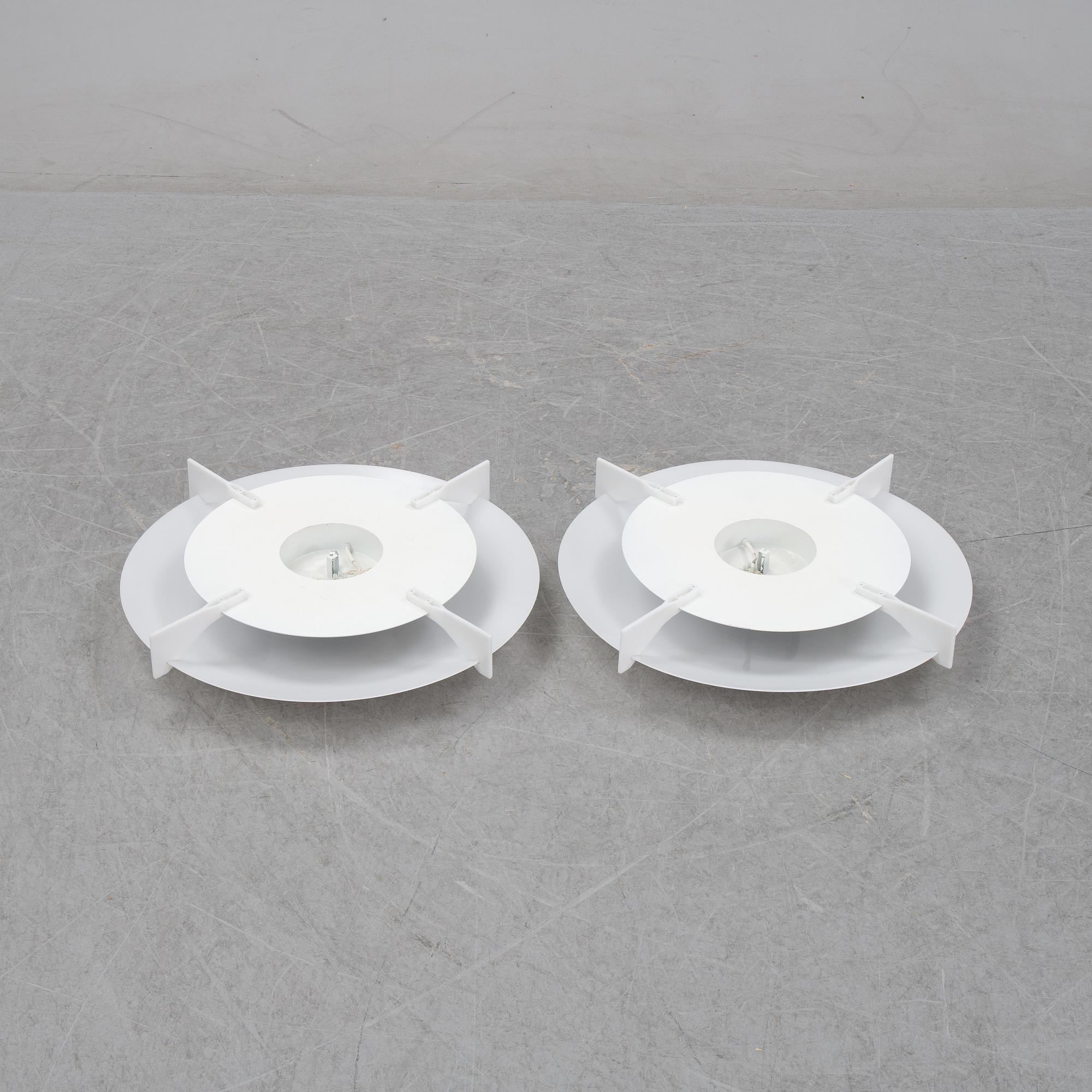 A pair of 'Plafo' ceiling lamps by Uno & Östern Kristiansson, Luxus, second half of the 20th century.
