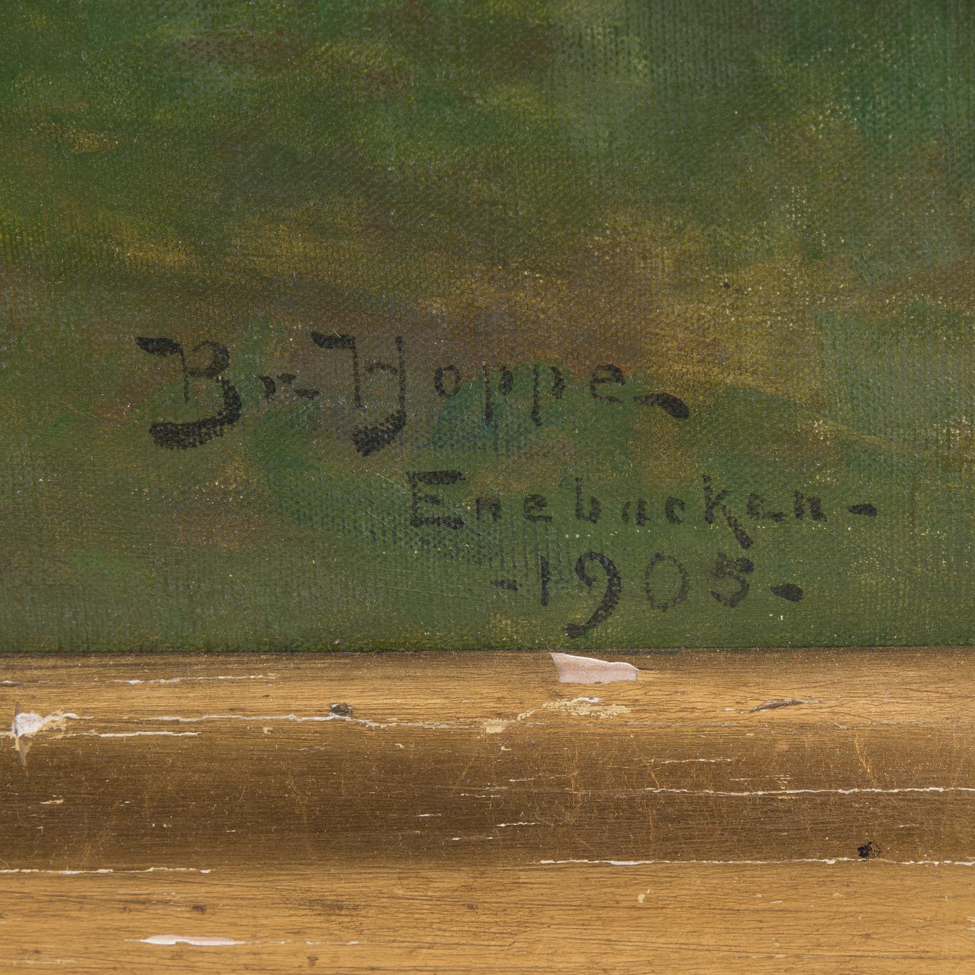 BRUNO HOPPE, olja på duk, signerad och daterad 1905.