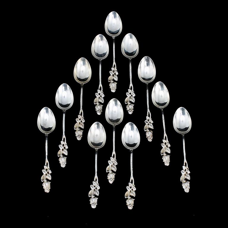 PARTI BESTICK, 89 delar, silver, bl a GAB, 1900-talets första hälft. Total vikt 2 552 g.