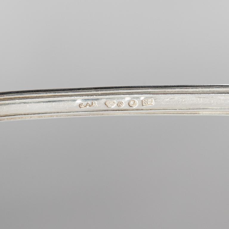 A 143-piece silver flatware set, 'Olga', mostly GAB and C.G.Hallberg Stockholm, 1872-1961.