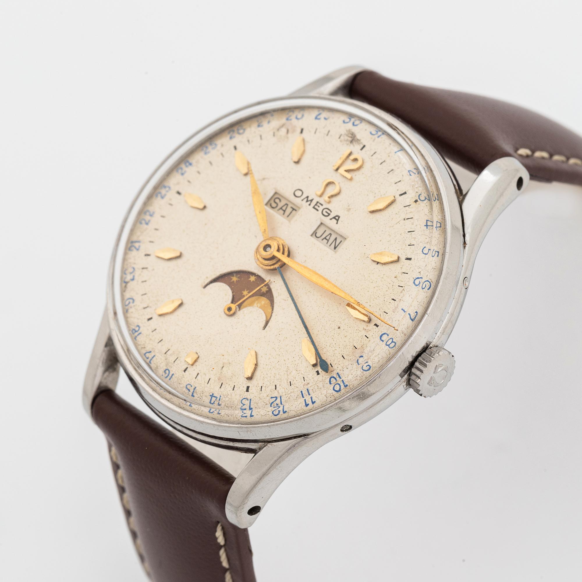 Omega, Cosmic, Triple Calendar, armbandsur, 35 mm.