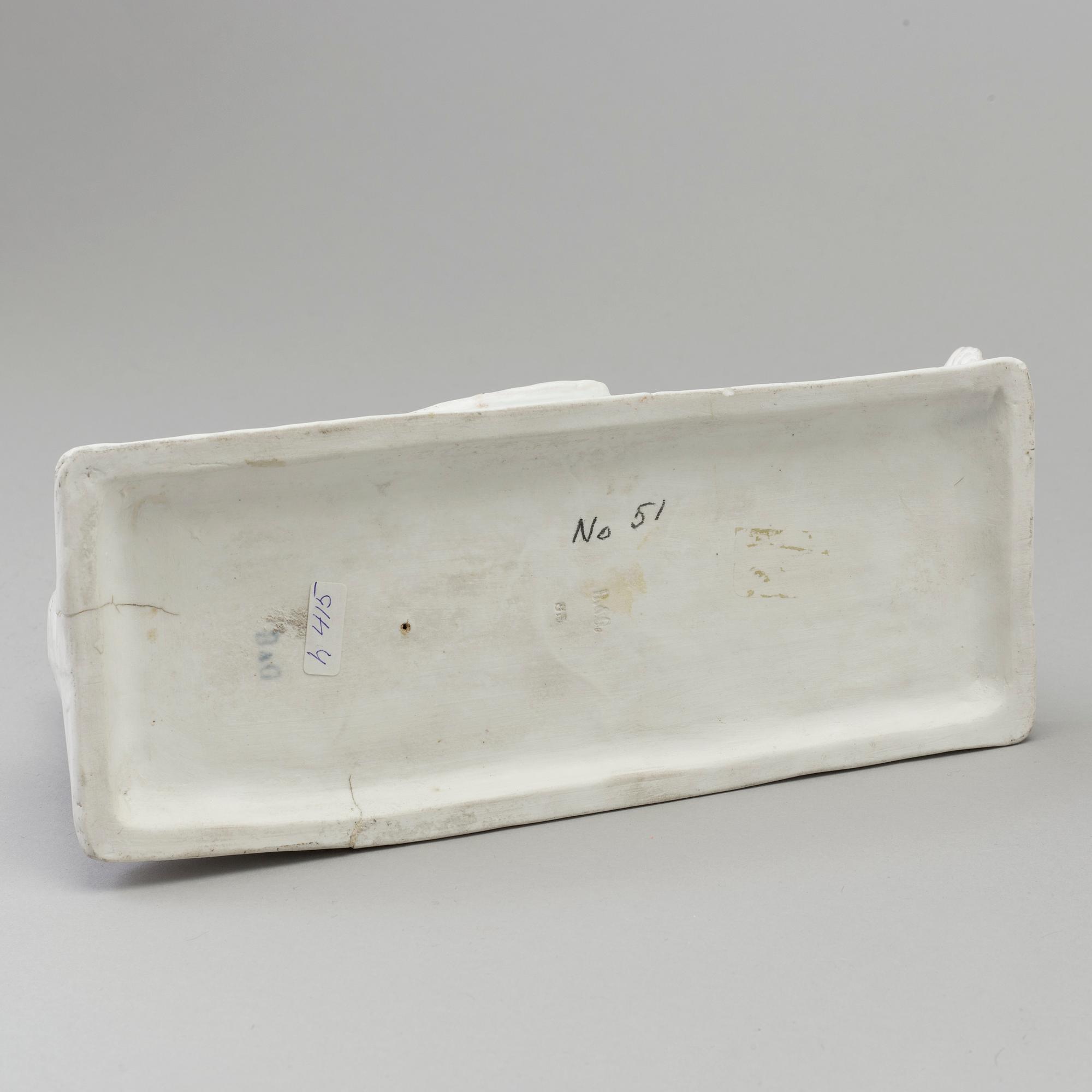 A biscuit scultpure of a shepherd, after Bertel Thorvaldsen, Bing & Gröndahl, Denmark, 20th Century.