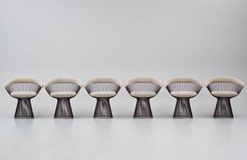 Warren Platner, a set of six "Platner Side Chair" chairs, Knoll International, post 1966.