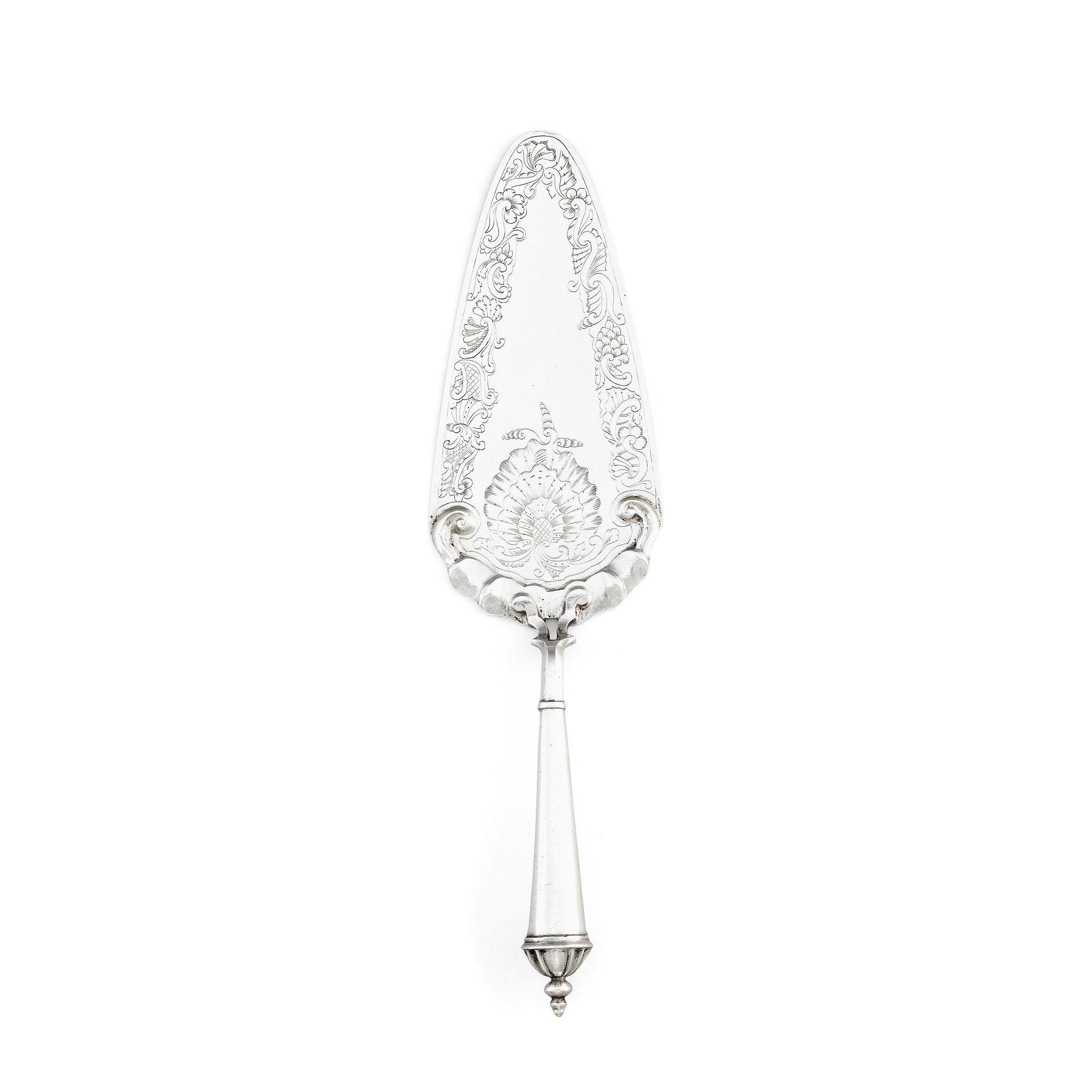 A Swedish Silver Cake Server, mark of Matthias Grahl, Gothenburg 1749.