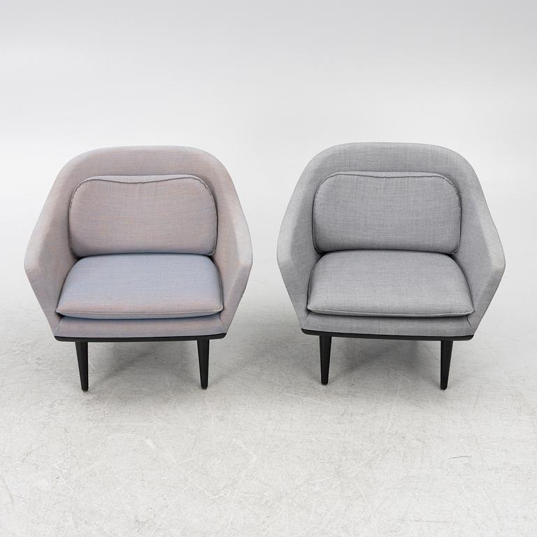 Stellar Works, fåtöljer, 2 st, "Lunar lounge chair", samtida.