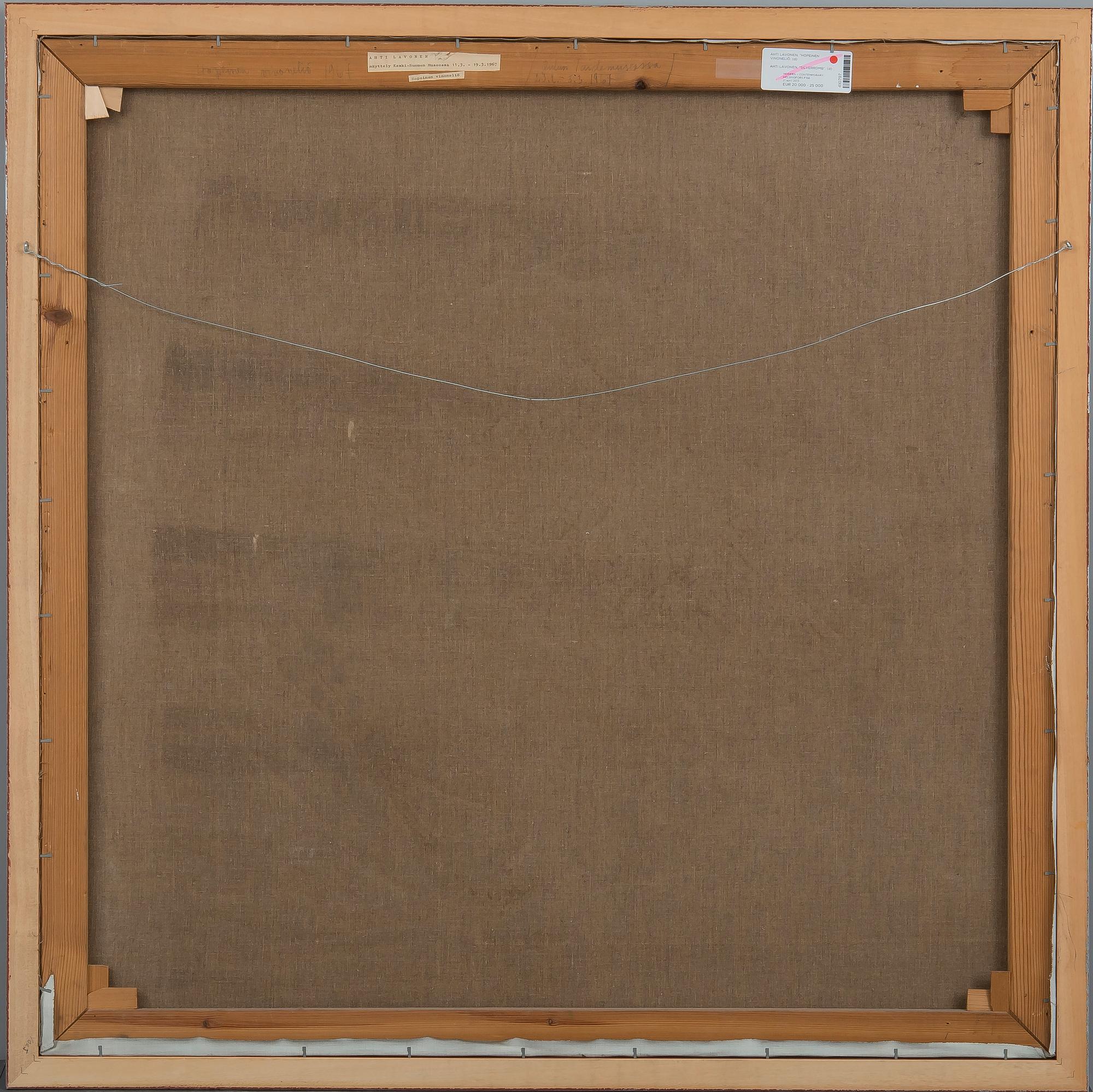 Ahti Lavonen, "SILVER DIAGONAL SQUARE".