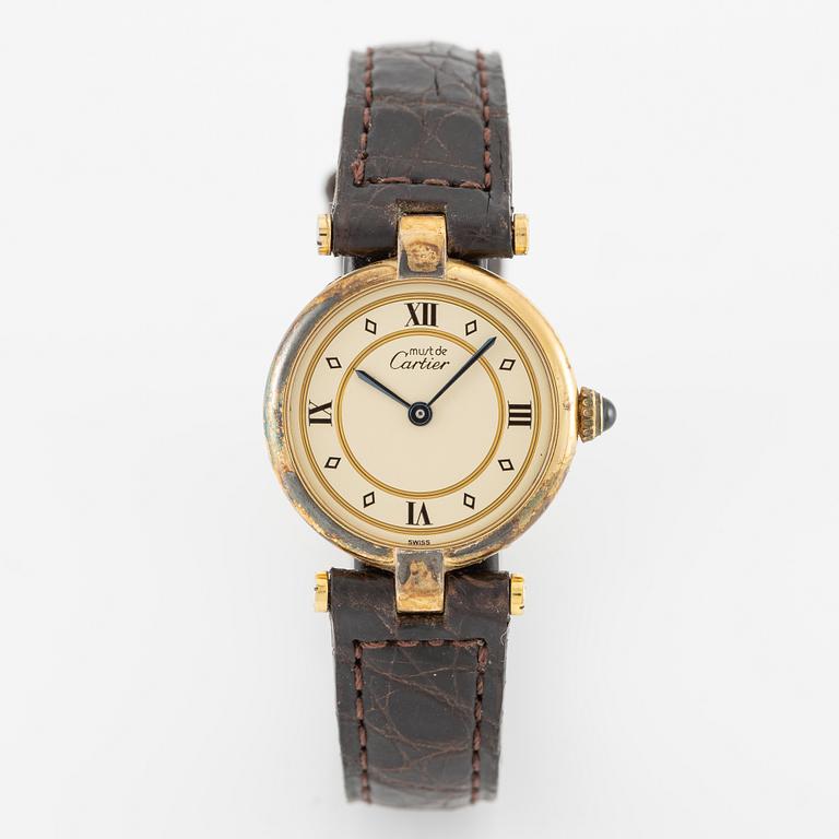 Cartier, must de CARTIER, VLC, wristwatch, 24 mm.