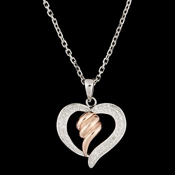 HALSBAND, 14K samt 18K vitguld. Tot vikt ca 5,5g.