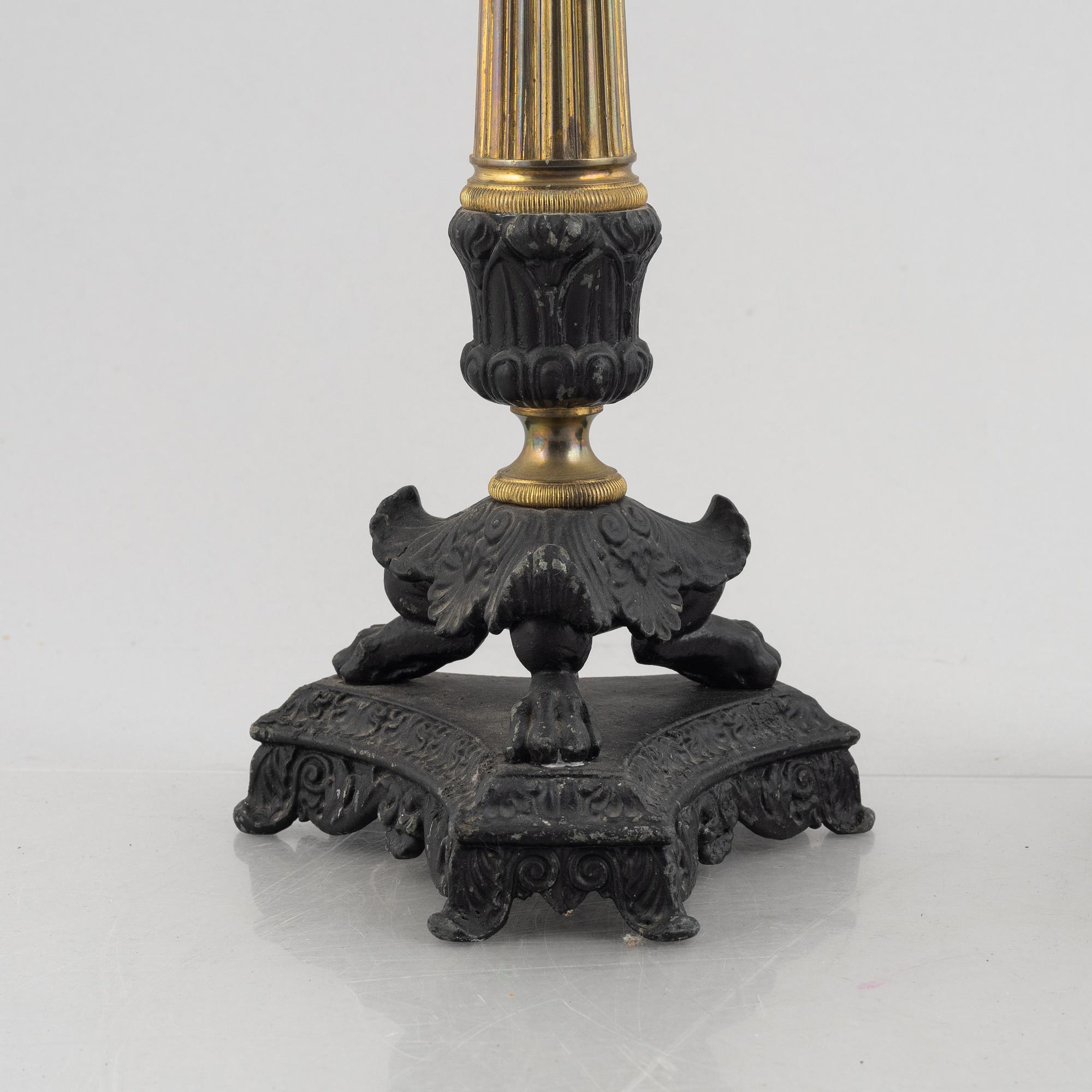 A pair of Empire style candelabras, possibly France, second half of the 19th century.