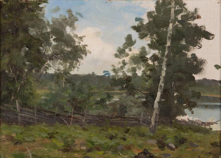 FREDRIK AHLSTEDT, oil on canvas, fastened on board, not signed.