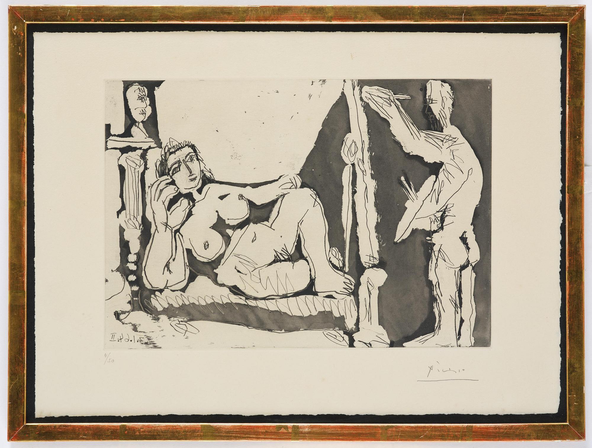 Pablo Picasso, "Peintre et modèle avec un sculpture I".