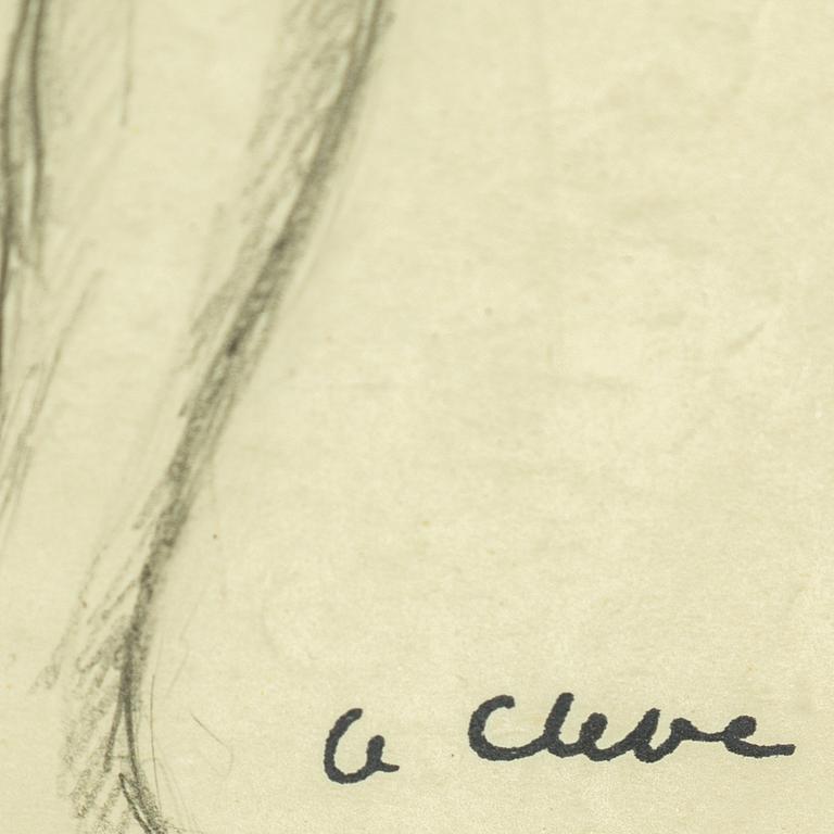 AGNES CLEVE, pencil on paper. Signed with stamp A Cleve.