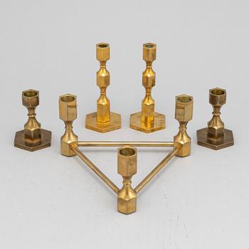 Lars Bergsten, a set of five brass candlesticks from Gusum.