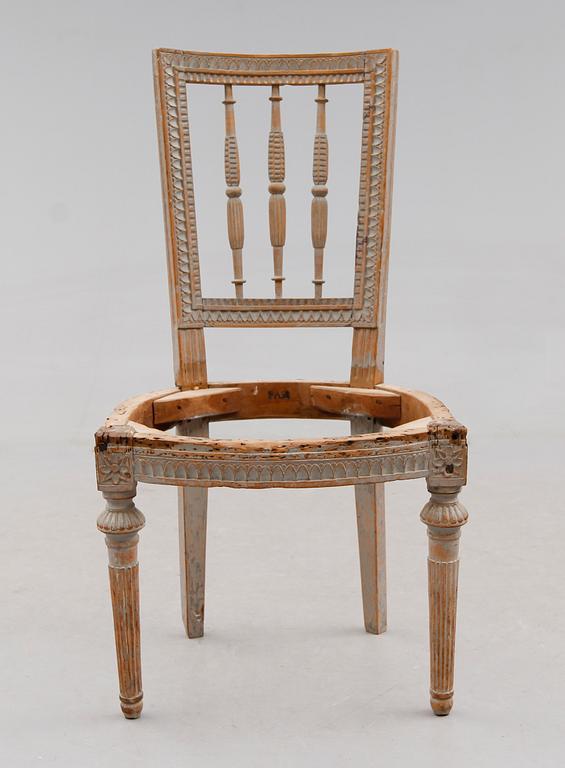 STOL, gustaviansk, 1700-talets slut, signerad PASL, Pehr Andersson, Lindome.