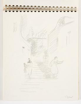 Lotte Laserstein, 4 skissböcker med blyertsteckningar.