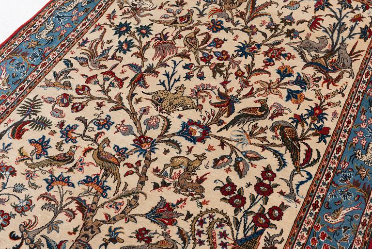Carpet, Ghom, approx. 215 x 140 cm.