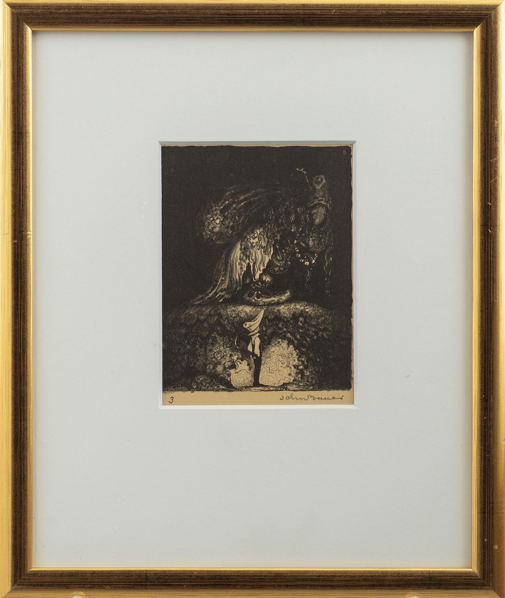 John Bauer, "God kväll farbror sa pojken", from "Troll".