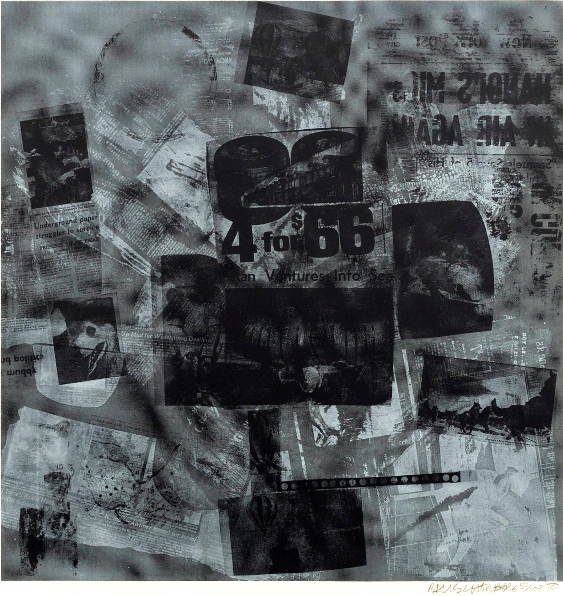 ROBERT RAUSCHENBERG, silkscreen signed dated and numbered 70 51/100.