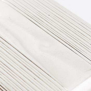 A silver cigarette case, Moscow 1908-26, unidentified maker's mark.