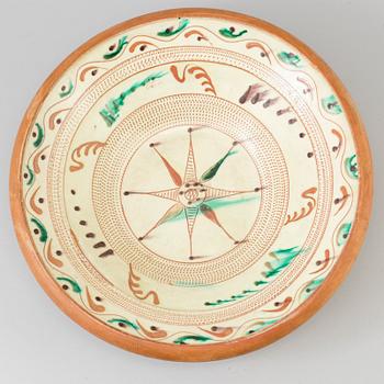 a earthenware plate 19th century.